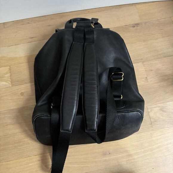 Vintage Coach Retro Classsic Black Leather Backpack Spacious main image 9